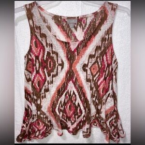 J. Jill roll hem stretch linen tank Petite Small 4238